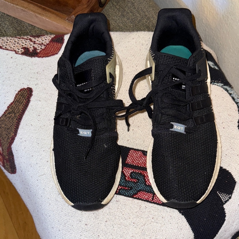 Adidas EQT SUPPORT Black and White Sneakers